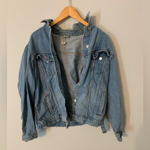 Topshop Moto Light Blue Denim Jacket